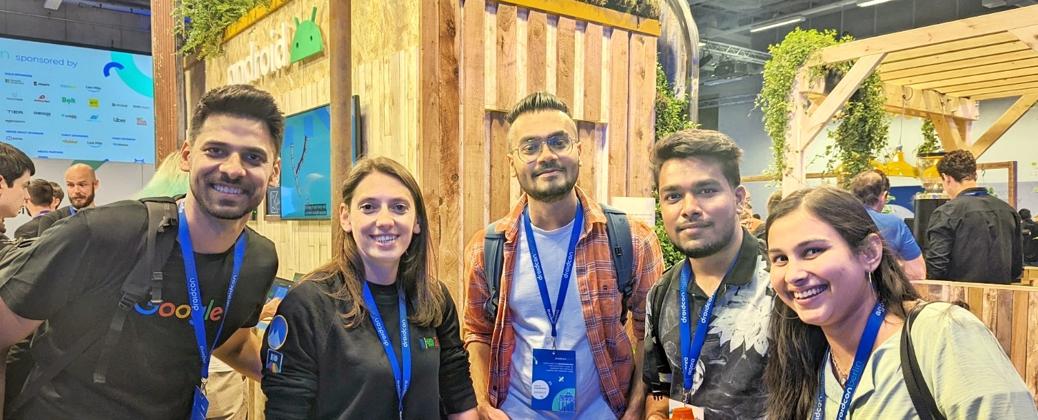 Catching up with the Android DevRel team at the google booth in Droidcon Berlin 2022