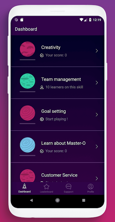 Master-O is a micro learning application